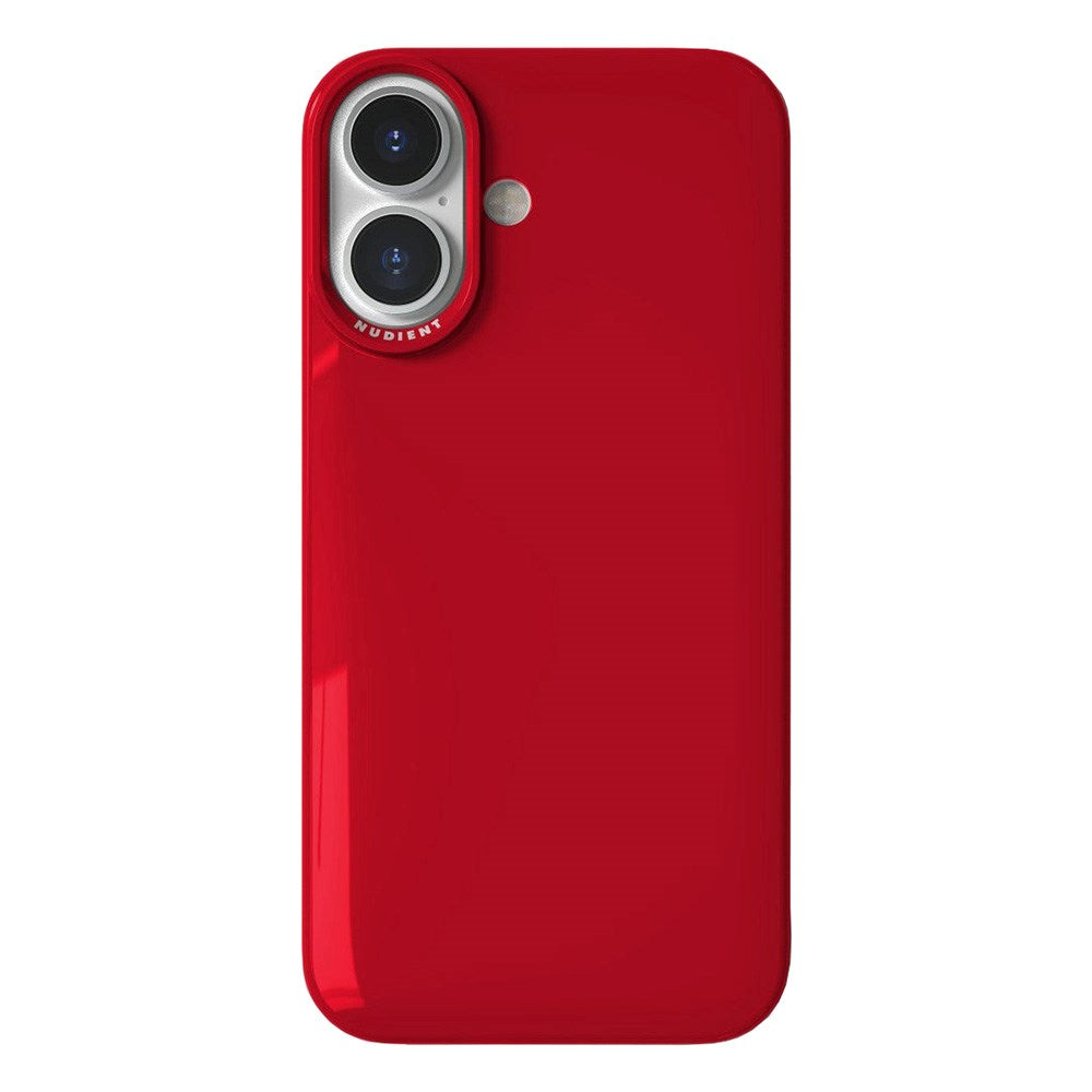 Nudient Thin Case iPhone 16 Bagside Cover - MagSafe Kompatibel - Cherry Red Gloss