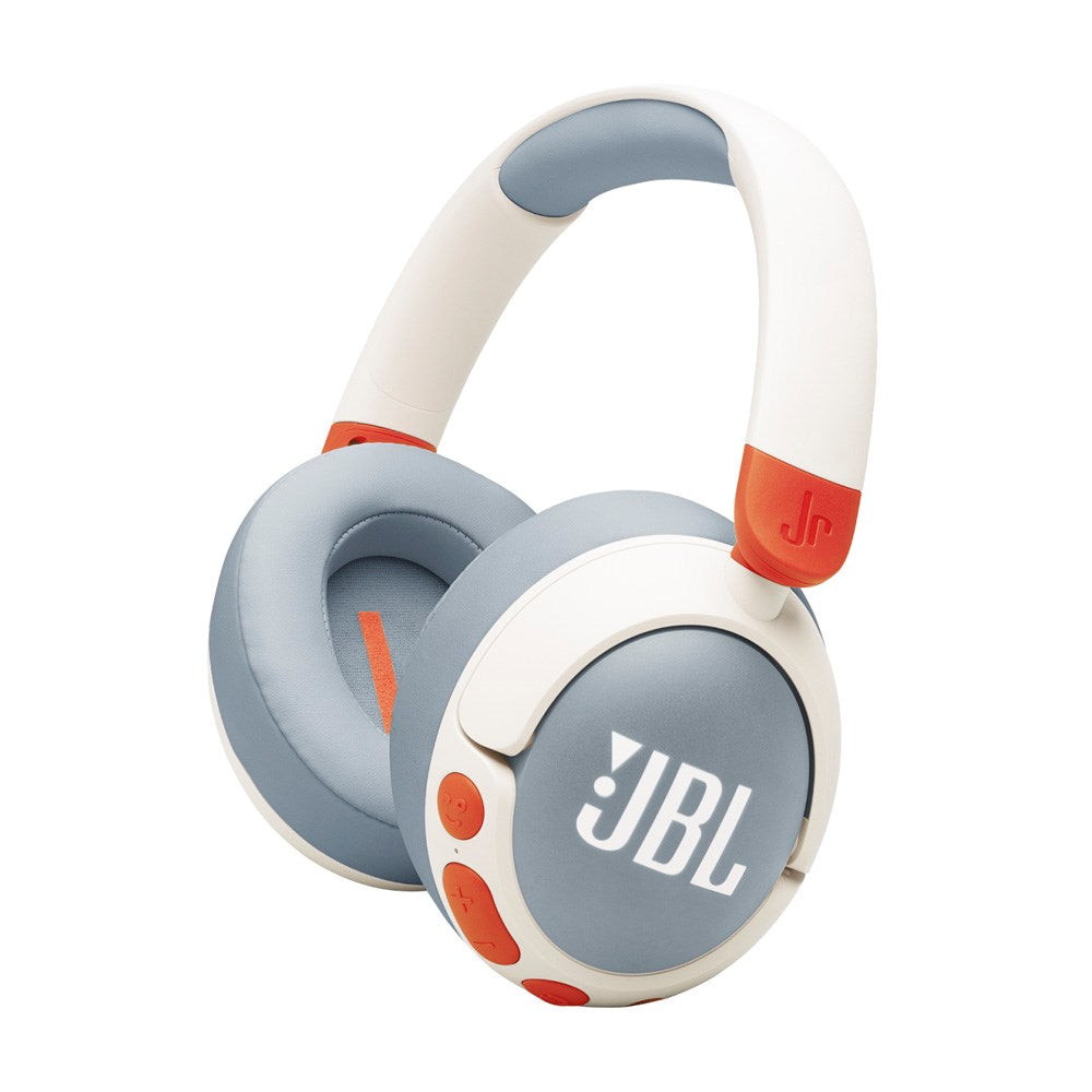 JBL Junior 470NC Maks. 85 dB Børne Headset m. Bluetooth og Aktiv Støjreduktion - Over-Ear Høretelefoner - Hvid / Grå