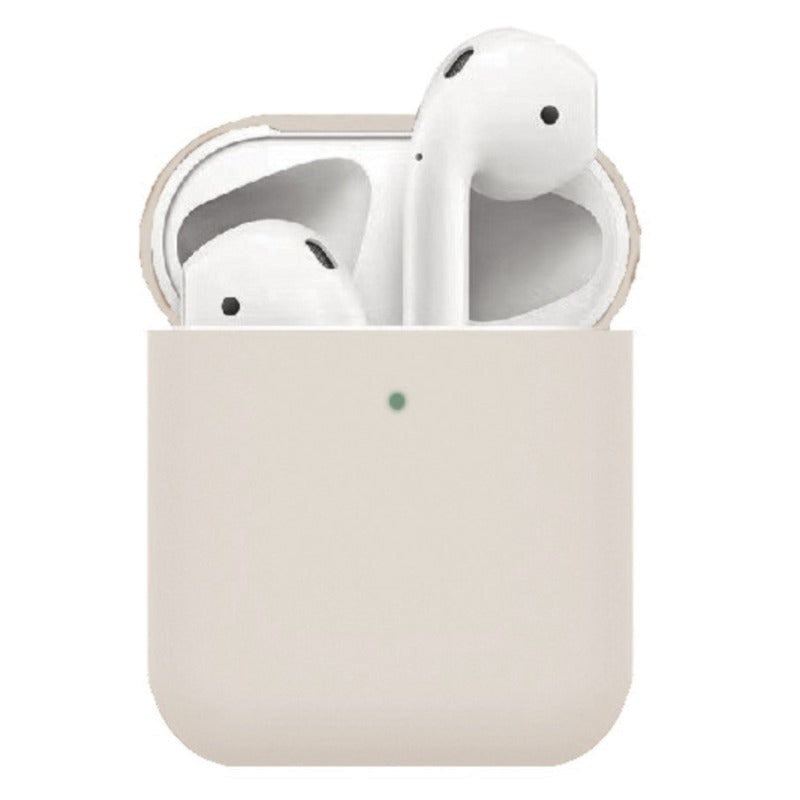 Apple AirPods (1. og 2. generasjon) tynt silikondeksel - beige