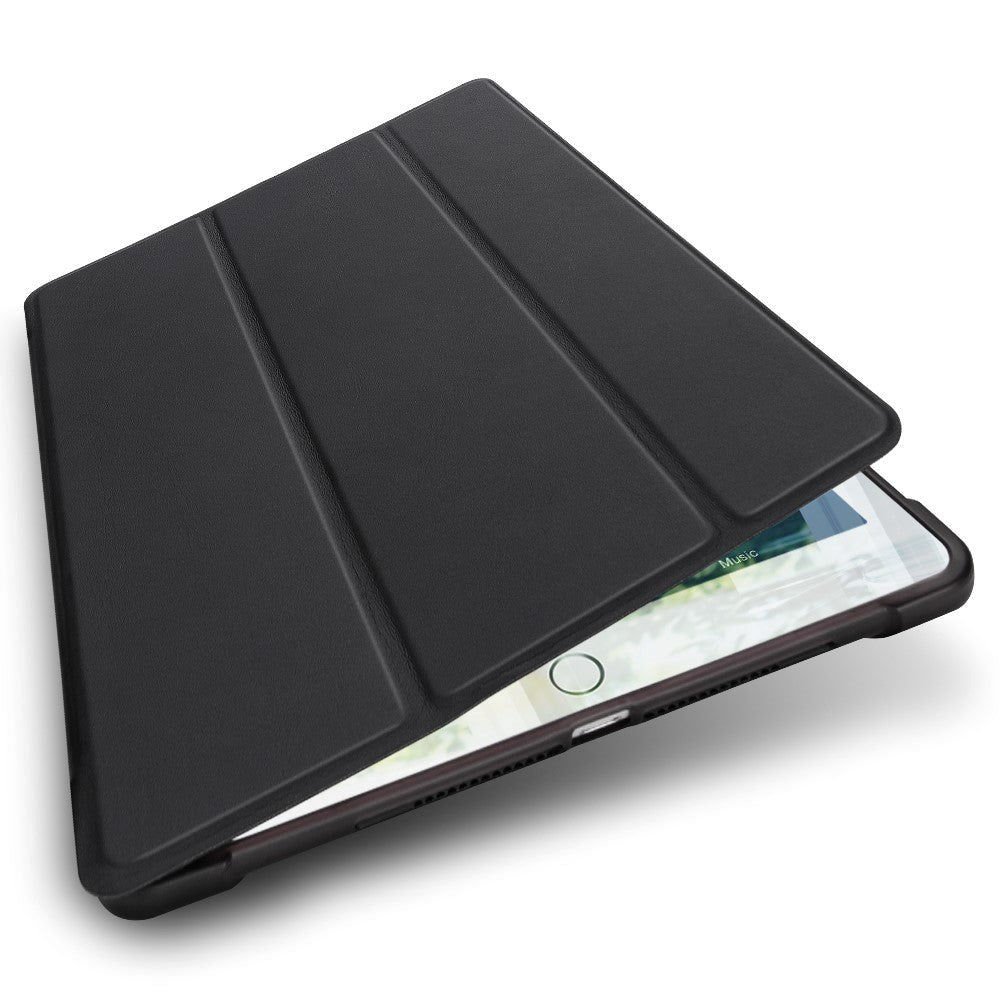 iPad 9.7 (2018-2017) / iPad Air / iPad Air 2 Tri-Fold Flip Cover m. Fleksibel rygg - blå