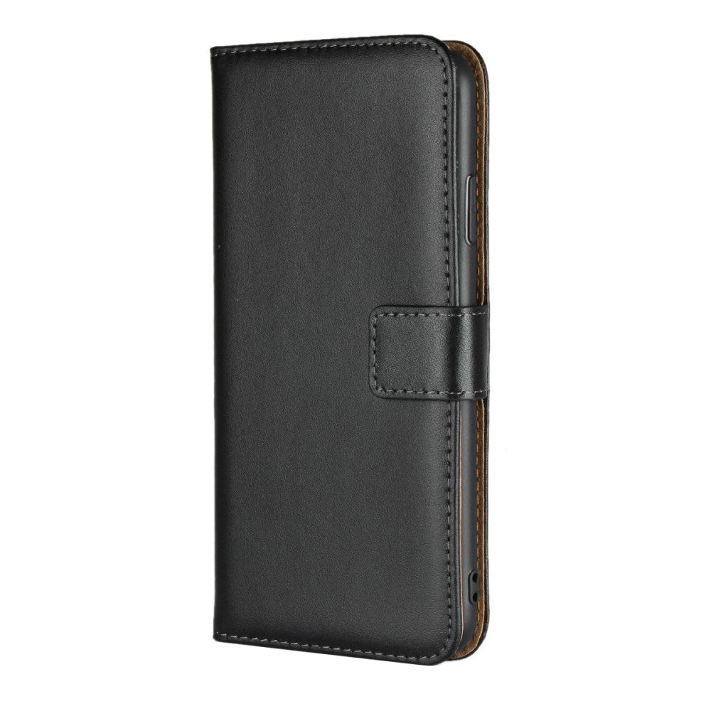 EIDERWOOD iPhone XS Max Leather Flip Cover m. Lommebok og stativfunksjon - svart