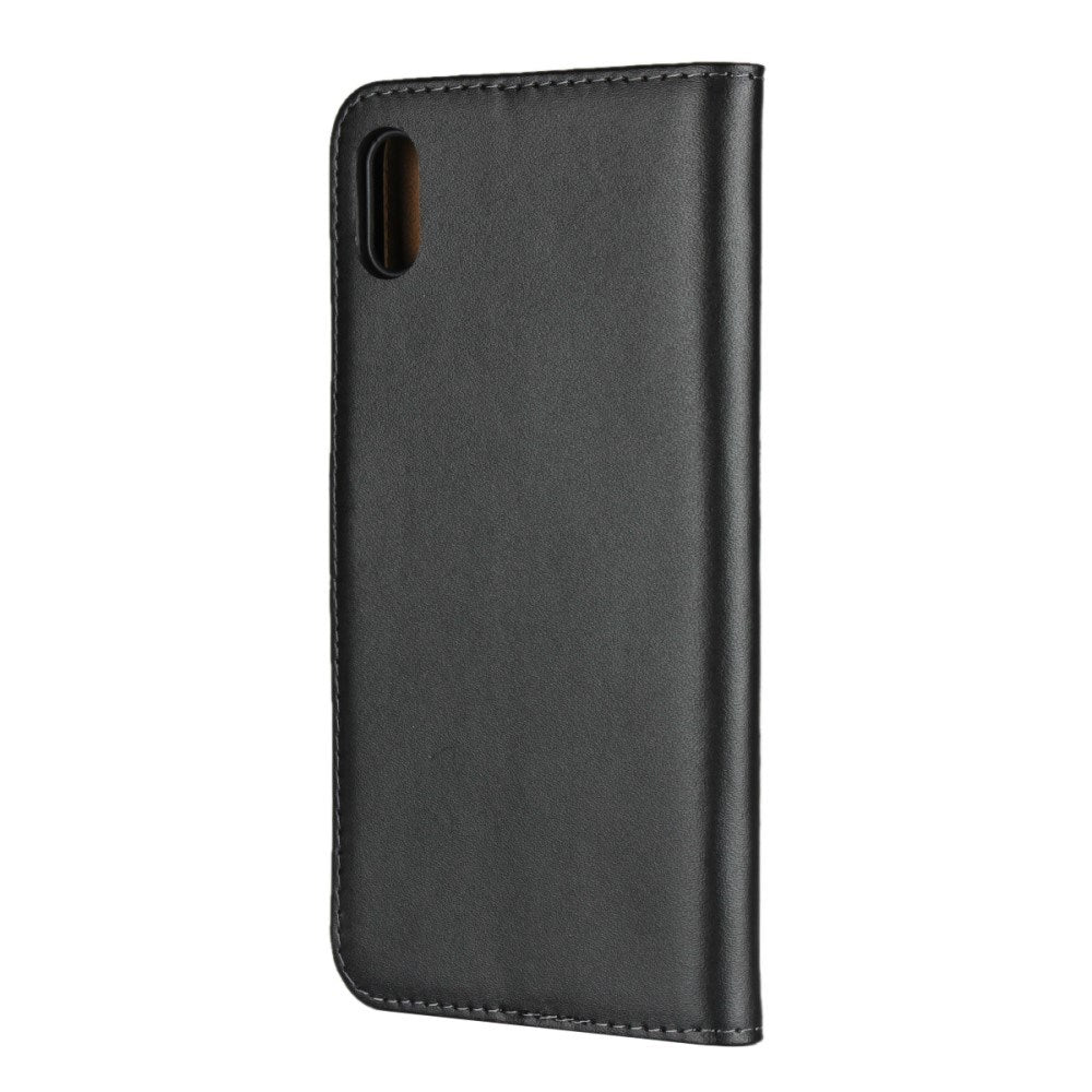 EIDERWOOD iPhone XS Max Leather Flip Cover m. Lommebok og stativfunksjon - svart