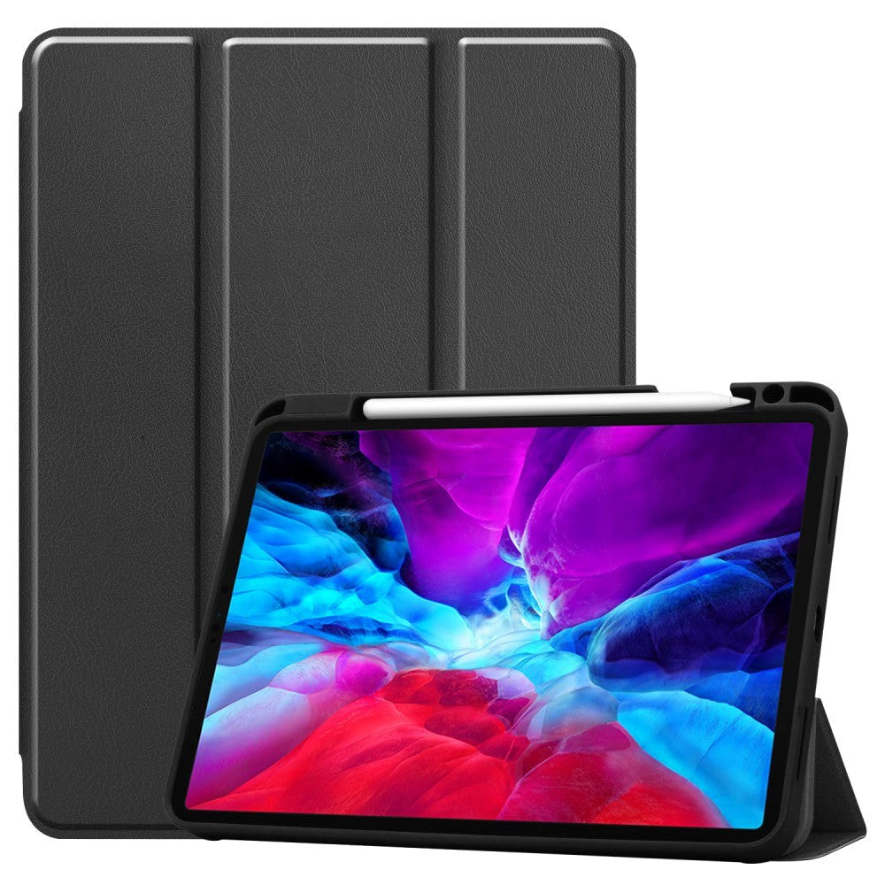 iPad Pro 12,9" (2018) Tri-fold skinndeksel med penneholder - svart