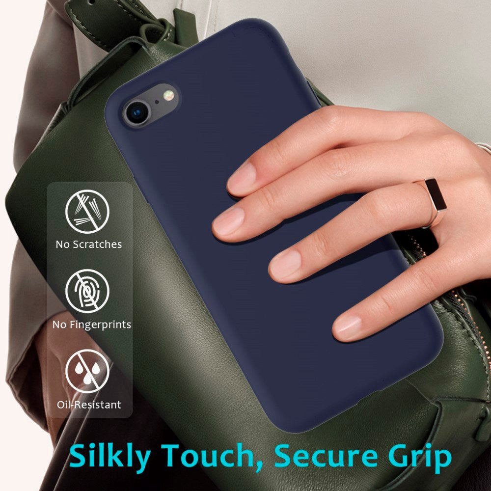 iPhone 7 / 8 / SE (2020 / 2022) Mykt silikondeksel - Dark Blue Vol. 2