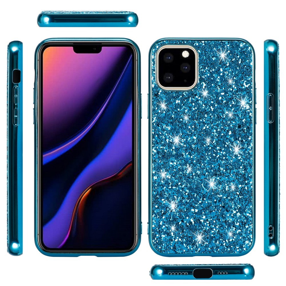 EIDERWOOD iPhone 11 Pro Max Glitter Hybrid Bagside Cover - Blå