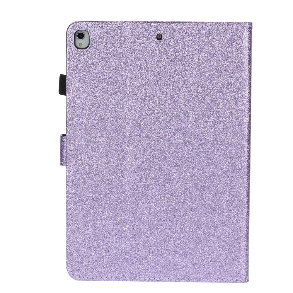 iPad 10.2" (2021 / 2020 / 2019) Glitter Cover m. Flipstander & Kortholder - Glitter Purple