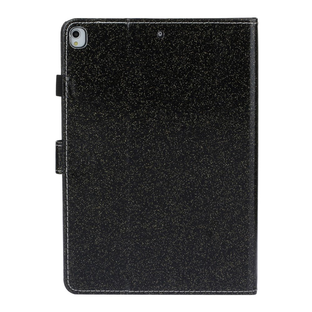 iPad 10,2" (2021 / 2020 / 2019) Glitterdeksel med flipstativ og kortholder - Glitter Black