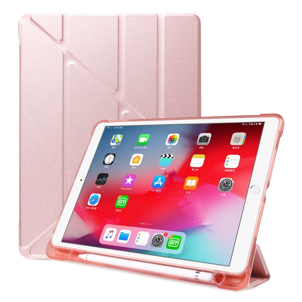 iPad 10.2" (2021 / 2020 / 2019) / iPad Pro 10.5 / iPad Air (2019) deksel - fleksibelt origamideksel - rosa gull