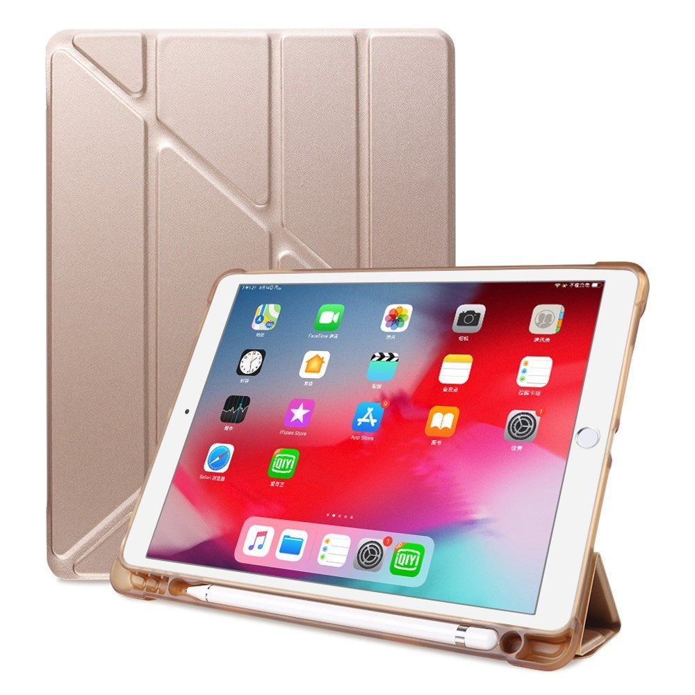 iPad 10.2" (2021 / 2020 / 2019) / iPad Pro 10.5 / iPad Air (2019) deksel - fleksibelt origamideksel - gull