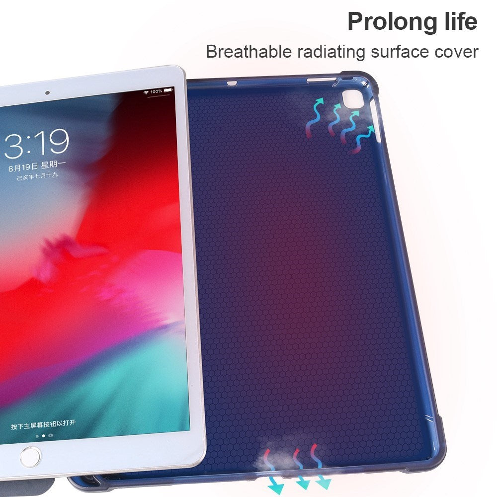 iPad 10.2" (2021 / 2020 / 2019) / iPad Pro 10.5 / iPad Air (2019) deksel - Fleksibelt Origami-deksel - Lyseblå