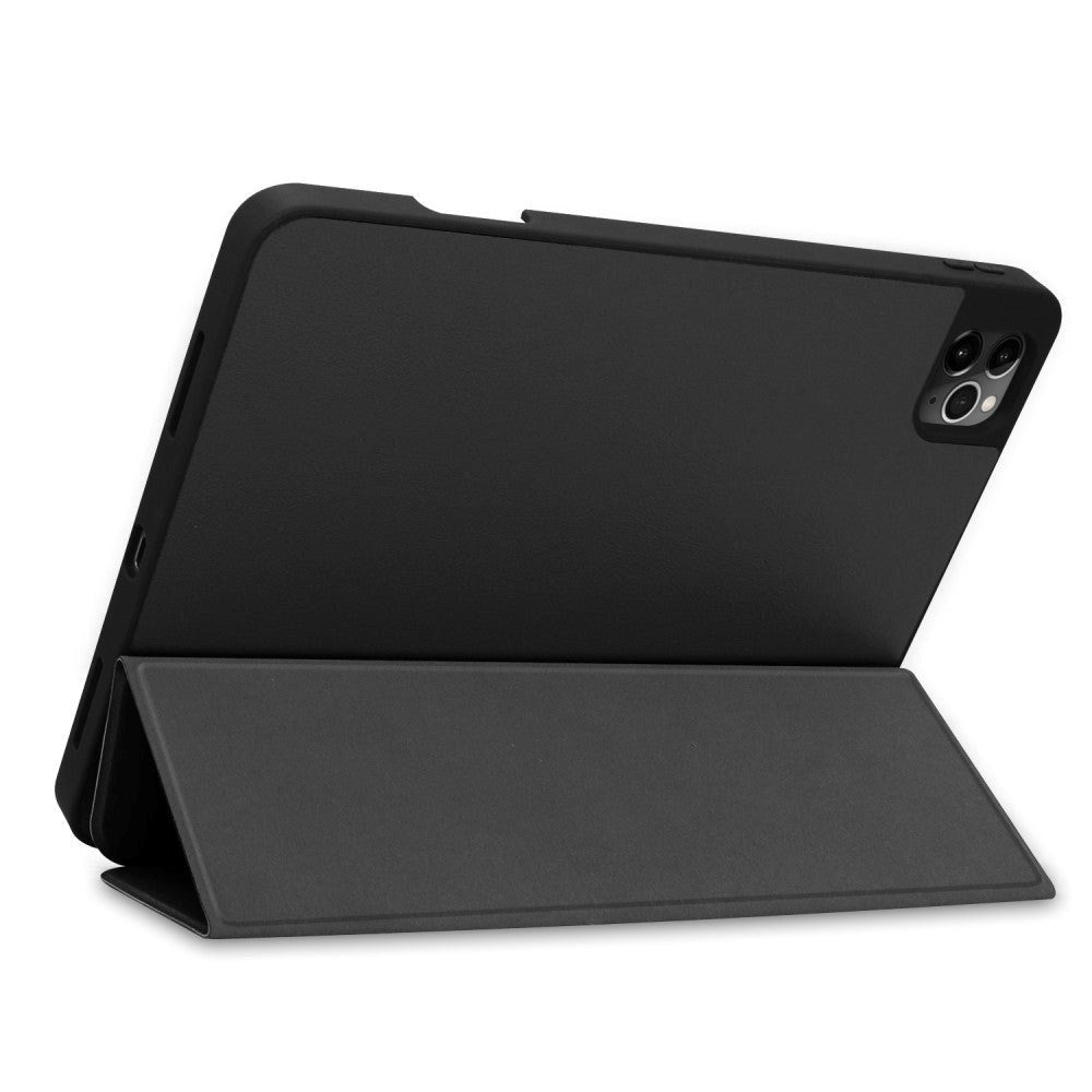 iPad Air 10,9-11" (2025-2020) / Pro 11" (2022-2018) Tri-fold skinndeksel m. Stand & Wake-Up - Svart