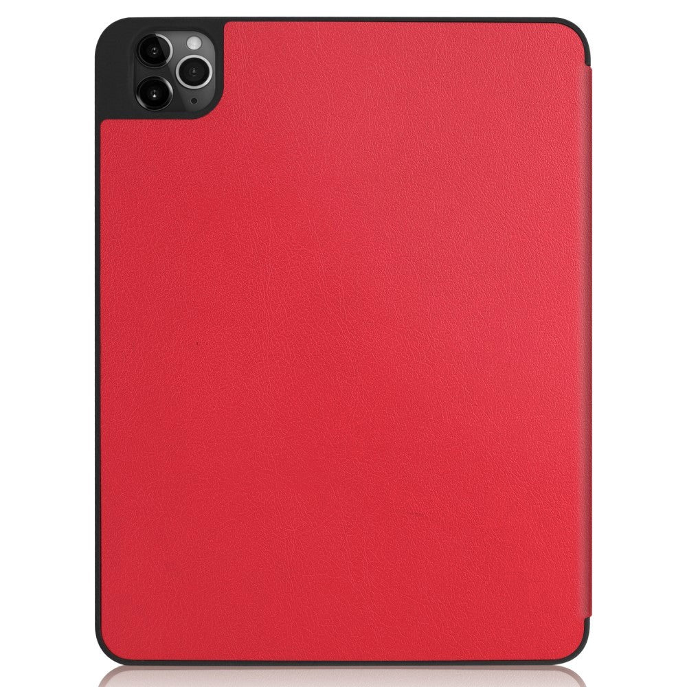 iPad Pro 11" (2022/2021/2020/2018) / iPad Air (2022 / 2020) Tri-fold Læder Cover m. Stander & Wake-Up - Rød