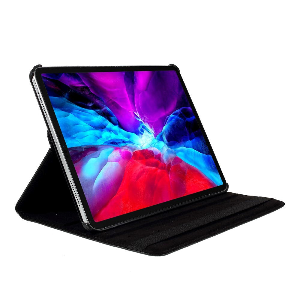 iPad Pro 12.9" (2022 / 2021 / 2020 / 2018) Læder Cover m. 360⁰ Standerfunktion - Sort