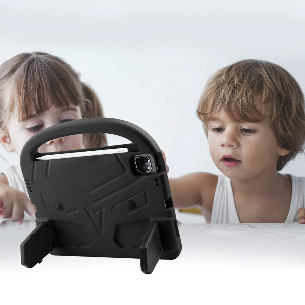 iPad Pro 11" (2022 / 2021 / 2020 / 2018) / Air (2022 / 2020) deksel for barn med fot og grep - svart