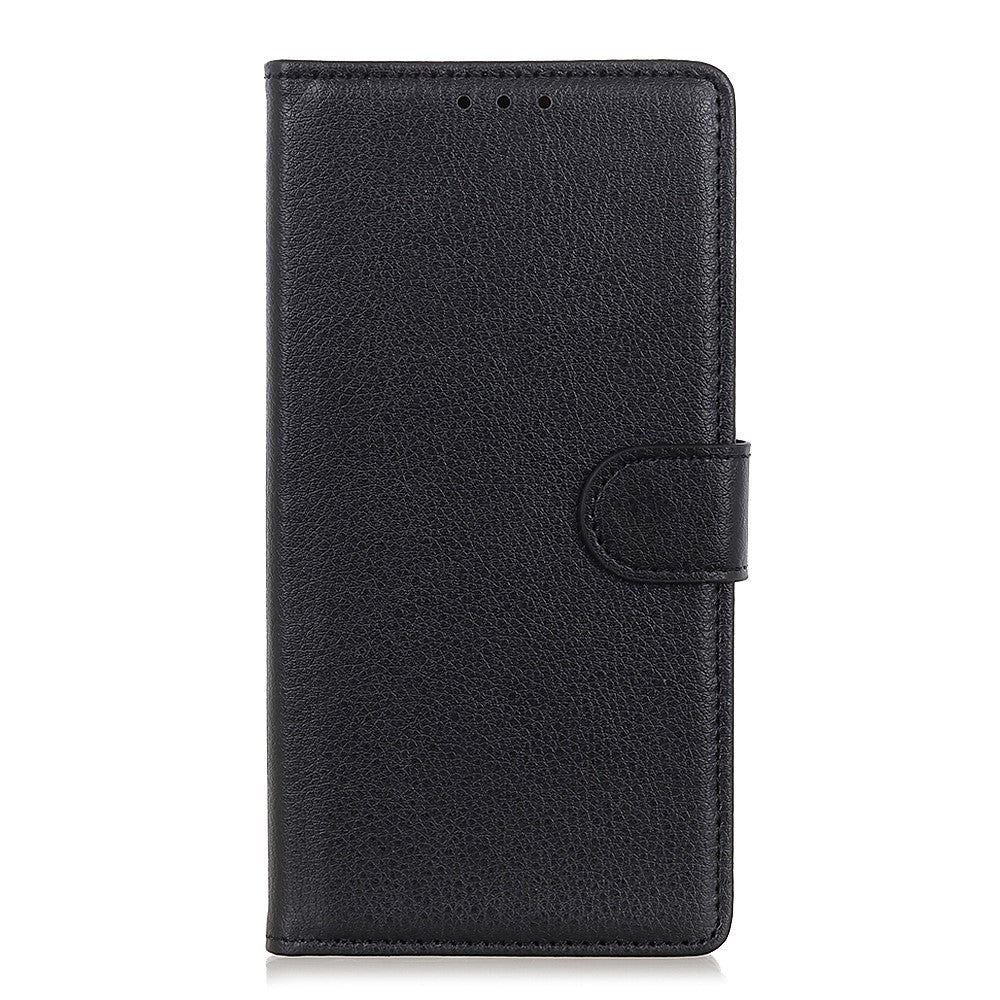 iPhone 12 / 12 Pro Leather Flip Cover m. Lommebok - Svart