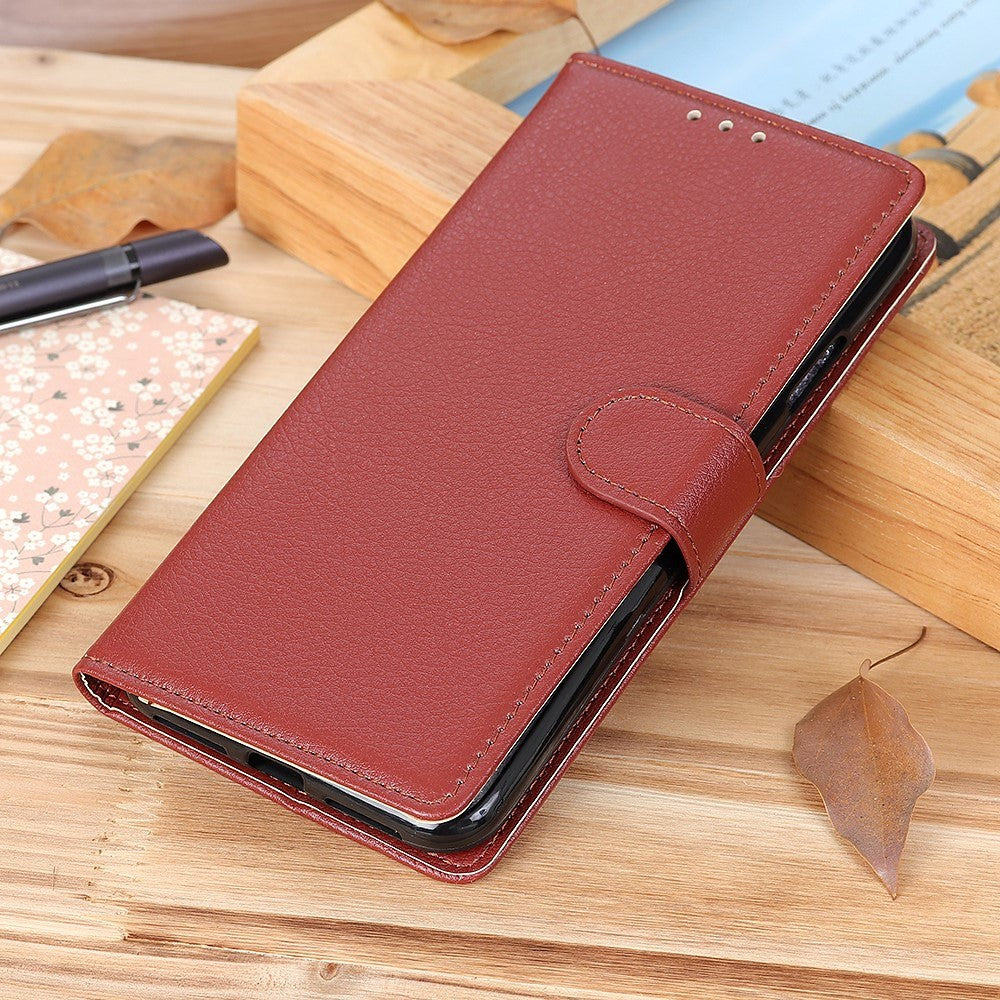 iPhone 12 / 12 Pro Leather Flip Cover m. Lommebok - Brun