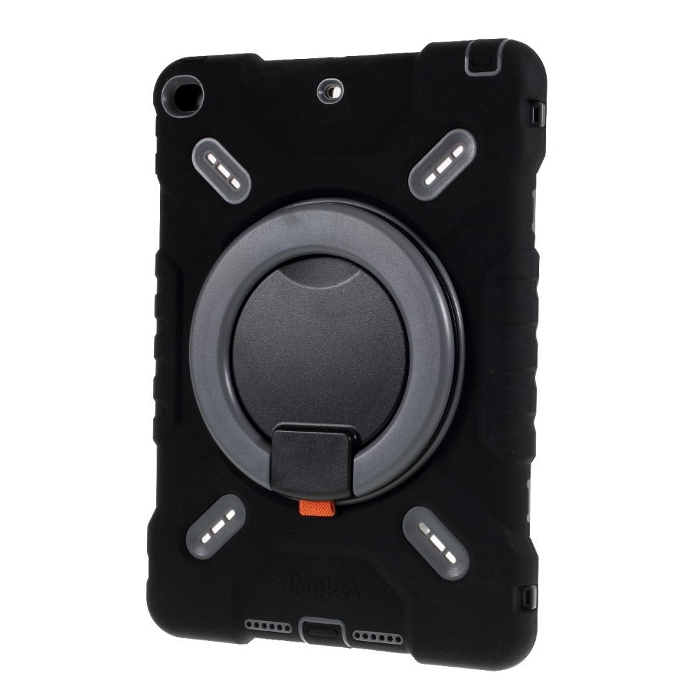 iPad 10,2" (2021 / 2020 / 2019) / iPad Air 10,5" (2019) PEPKOO Craftsman-veske m. Stativ - Svart