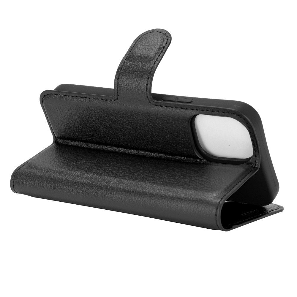 iPhone 12 Mini - EIDERWOOD Kunstlæder Flip Cover m. Kortholder & Ståfunktion - Sort