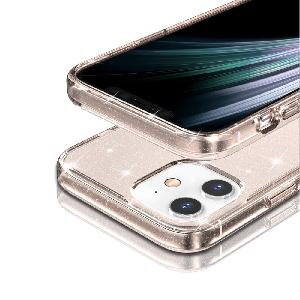 iPhone 12 Mini Cover m. Glimmer - Gennemsigtig / Guld