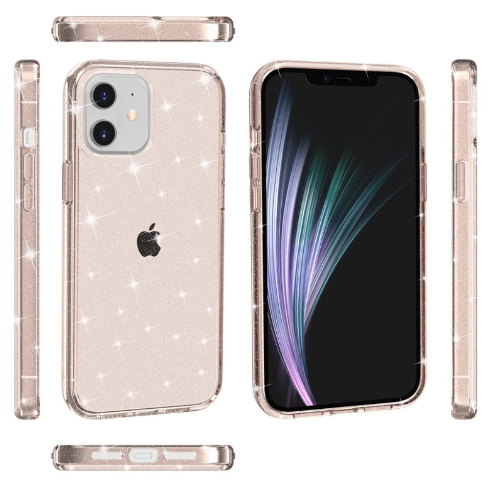 iPhone 12 Mini Cover m. Glimmer - Gennemsigtig / Guld