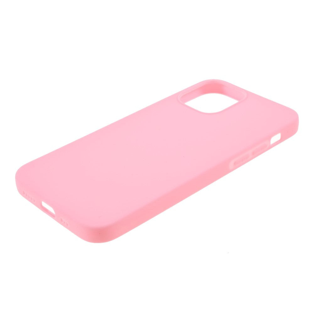 iPhone 12 / 12 Pro Matte fleksibelt bakdeksel - rosa