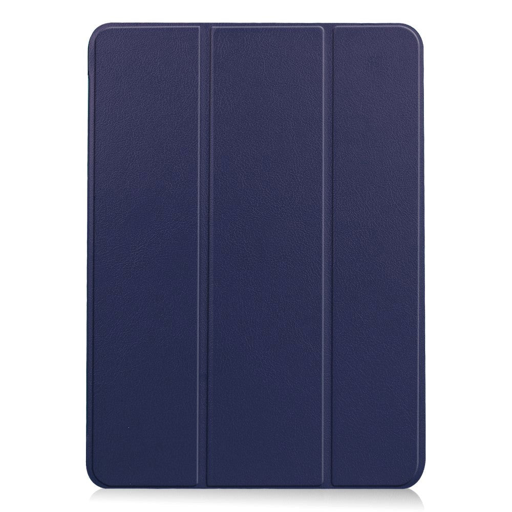 EIDERWOOD iPad Air 10,9-11" (2025-2020) Tri-Fold Leather Flip Cover m. Stylus Pen Holder - Mørkeblå