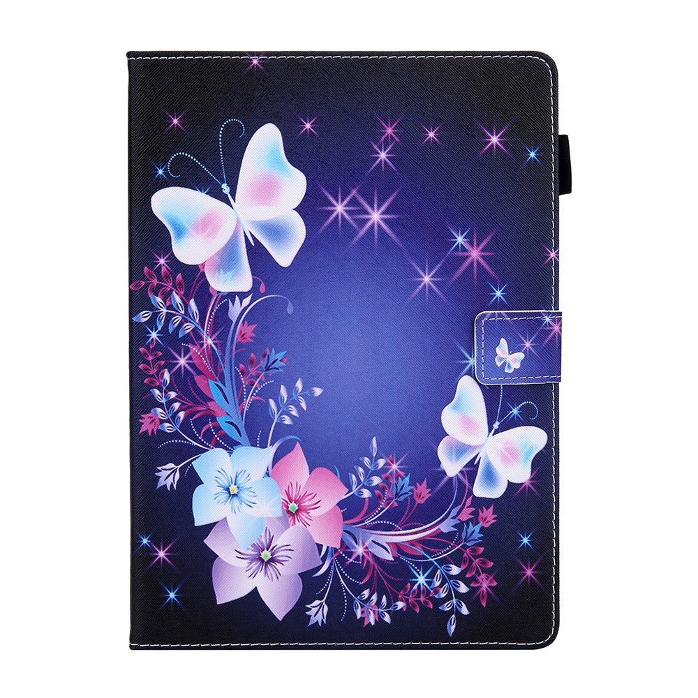 iPad 9.7 (2018-2017) / iPad Air / iPad Air 2 skinndeksel m. Stativ - Blomster og sommerfugler