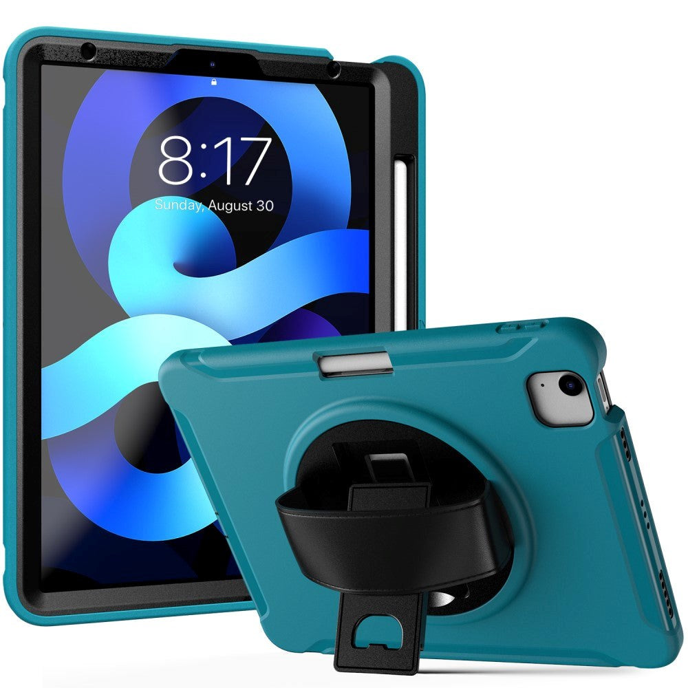 iPad Air (2022 / 2020) Craftsman Cover m. Håndholder & Apple blyantholder - turkis