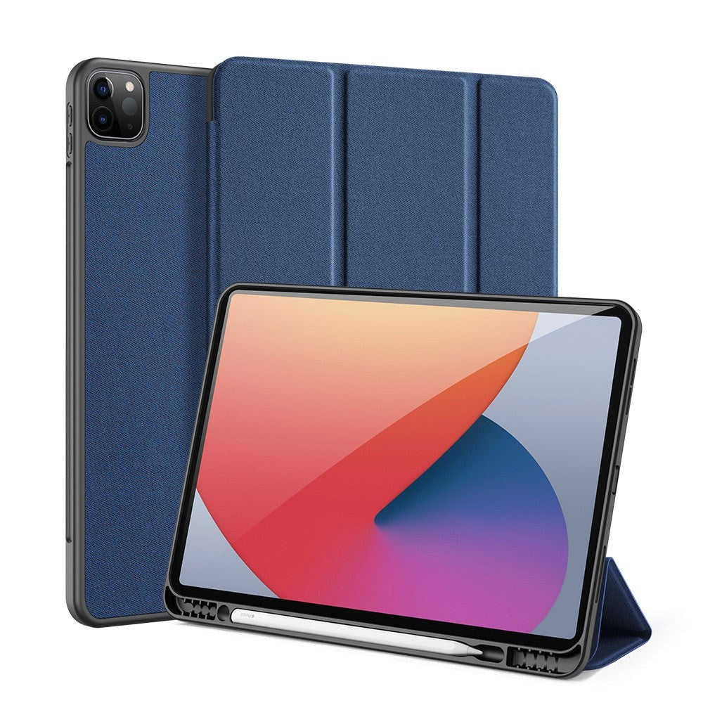 iPad Pro 12,9" (2022 / 2021 / 2020 / 2018) Flip Cover - DUX DUCIS DOMO Series - Blå