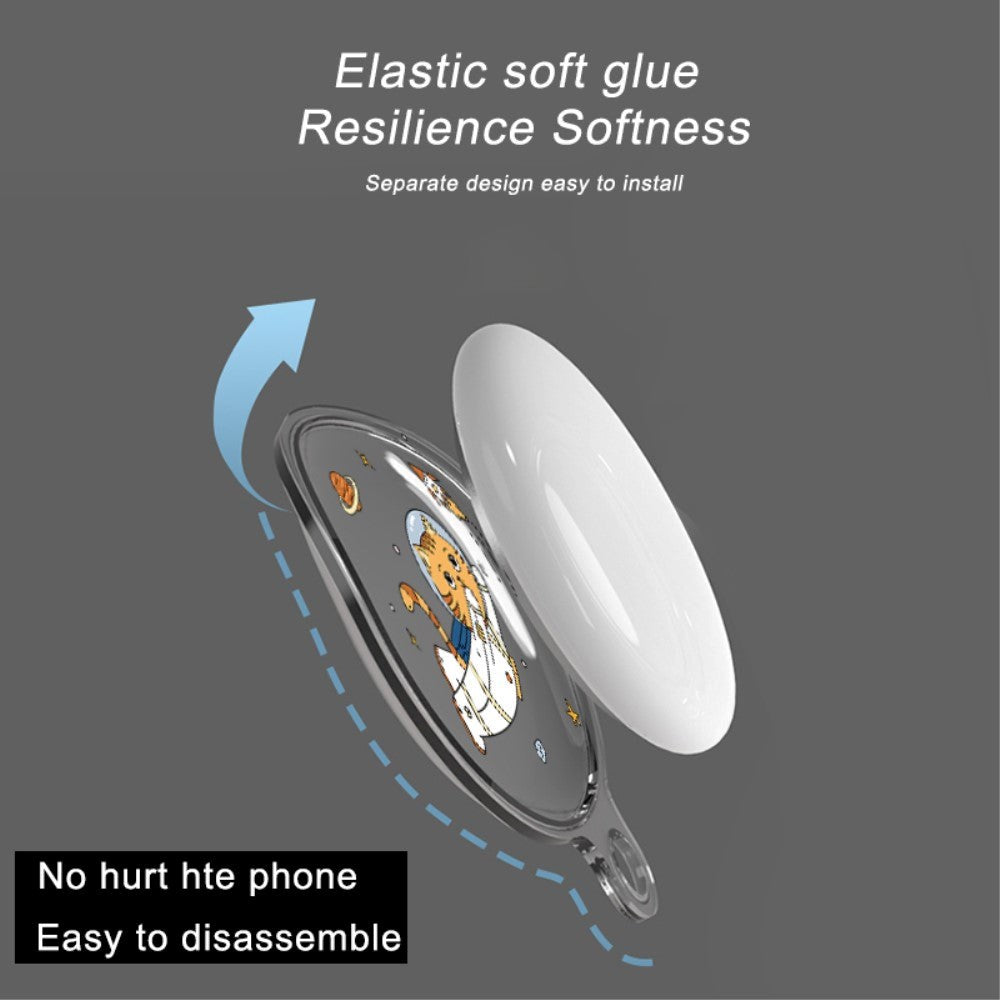 Apple AirTag plastdeksel m. Karabinkrok - Kirsebærtre