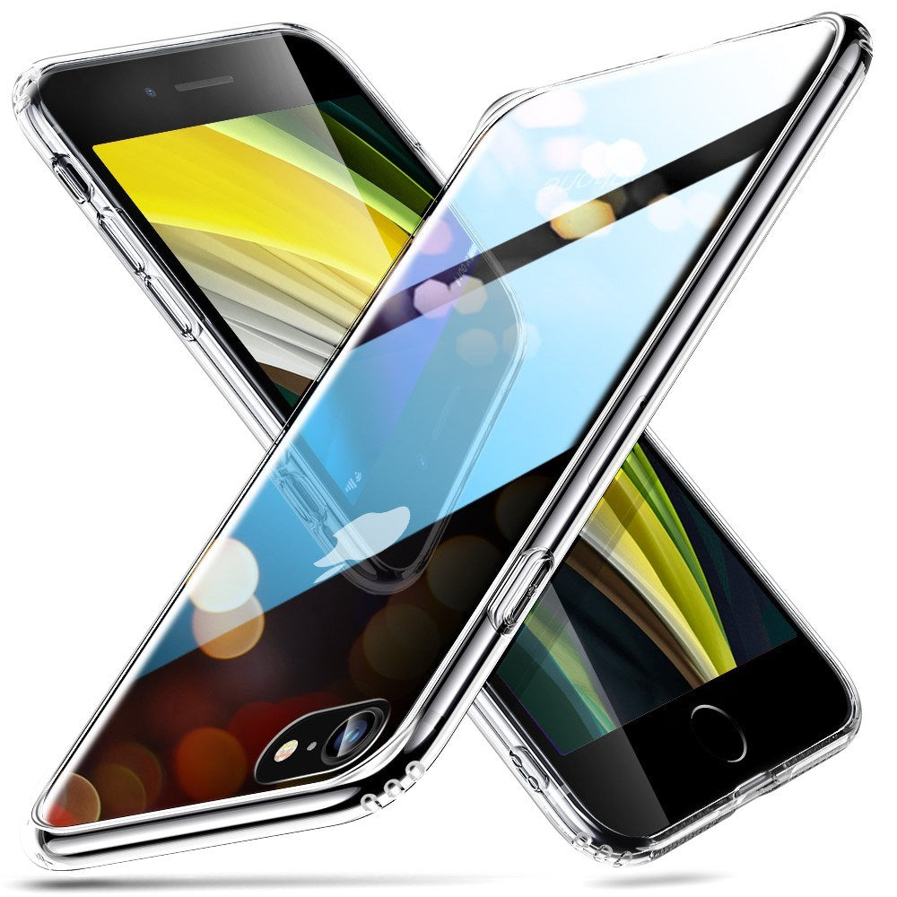 iPhone SE (2022), iPhone SE (2020), iPhone 8 og iPhone 7 ESR beskyttelsessett med. Skjermbeskytter og deksel - Gjennomsiktig