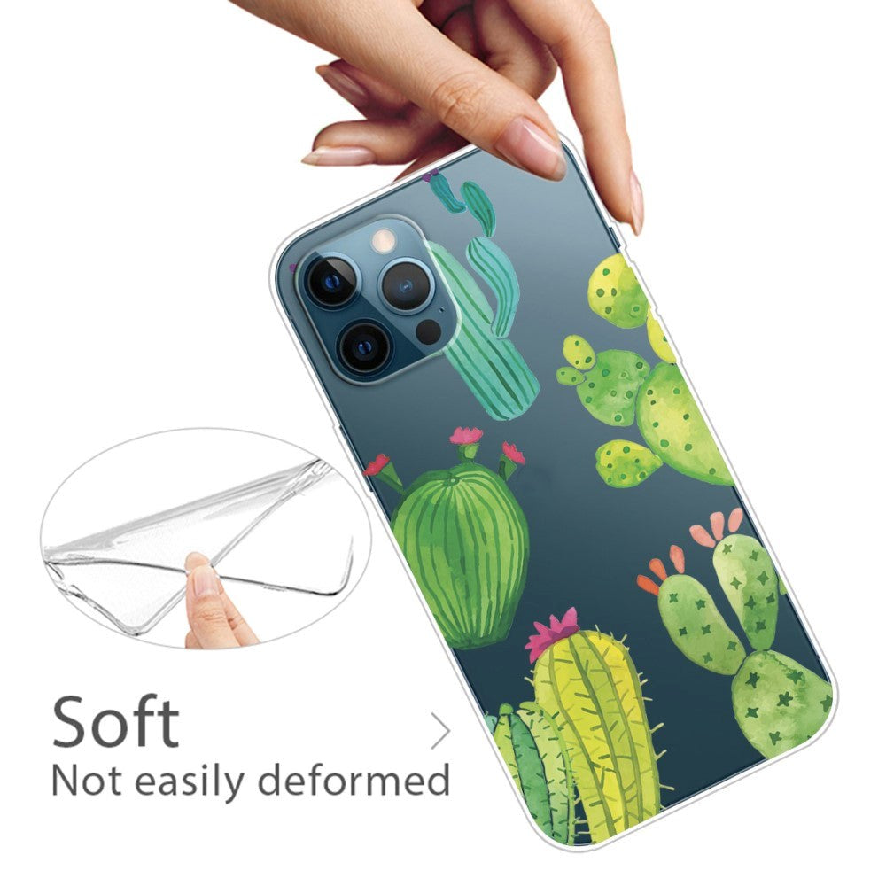 iPhone 13 Pro Max fleksibelt plastdeksel - kaktus