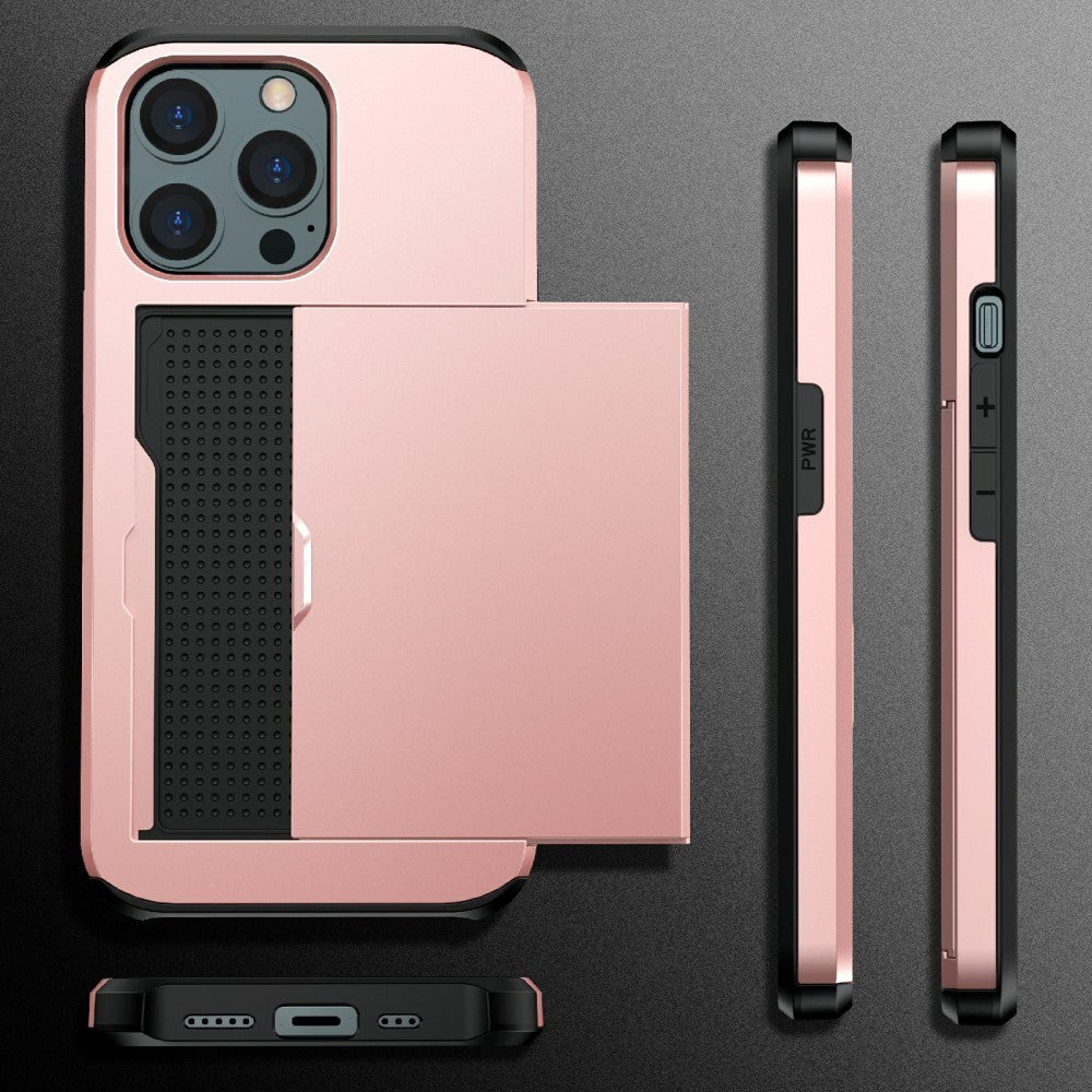 iPhone 13 Pro Max Craftsman-deksel m. Kortholder - Blå