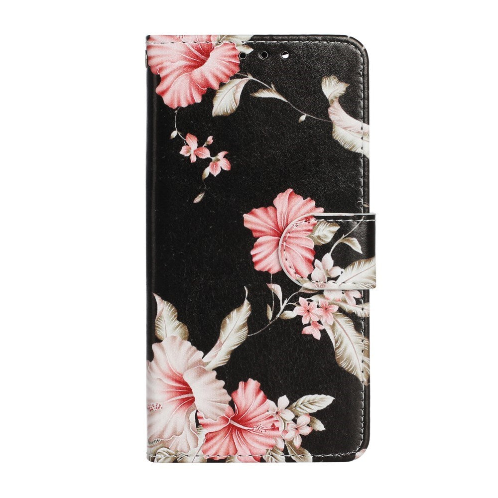 EIDERWOOD iPhone 13 Mini Leather Flip Cover m. Lommebok og trykk - Azalea Flower