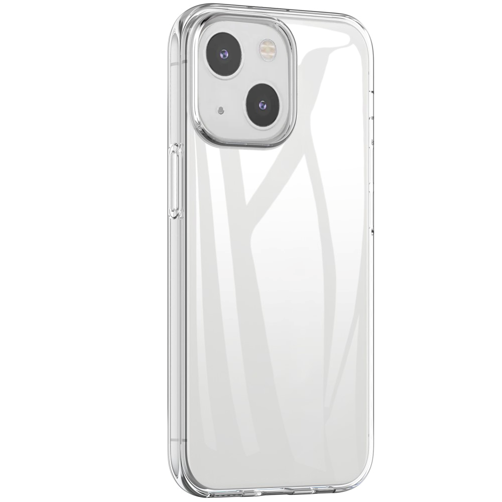 iPhone 13 Mini Bakdeksel + Skjermbeskytter i herdet glass - Dekselvennlig - Gjennomsiktig