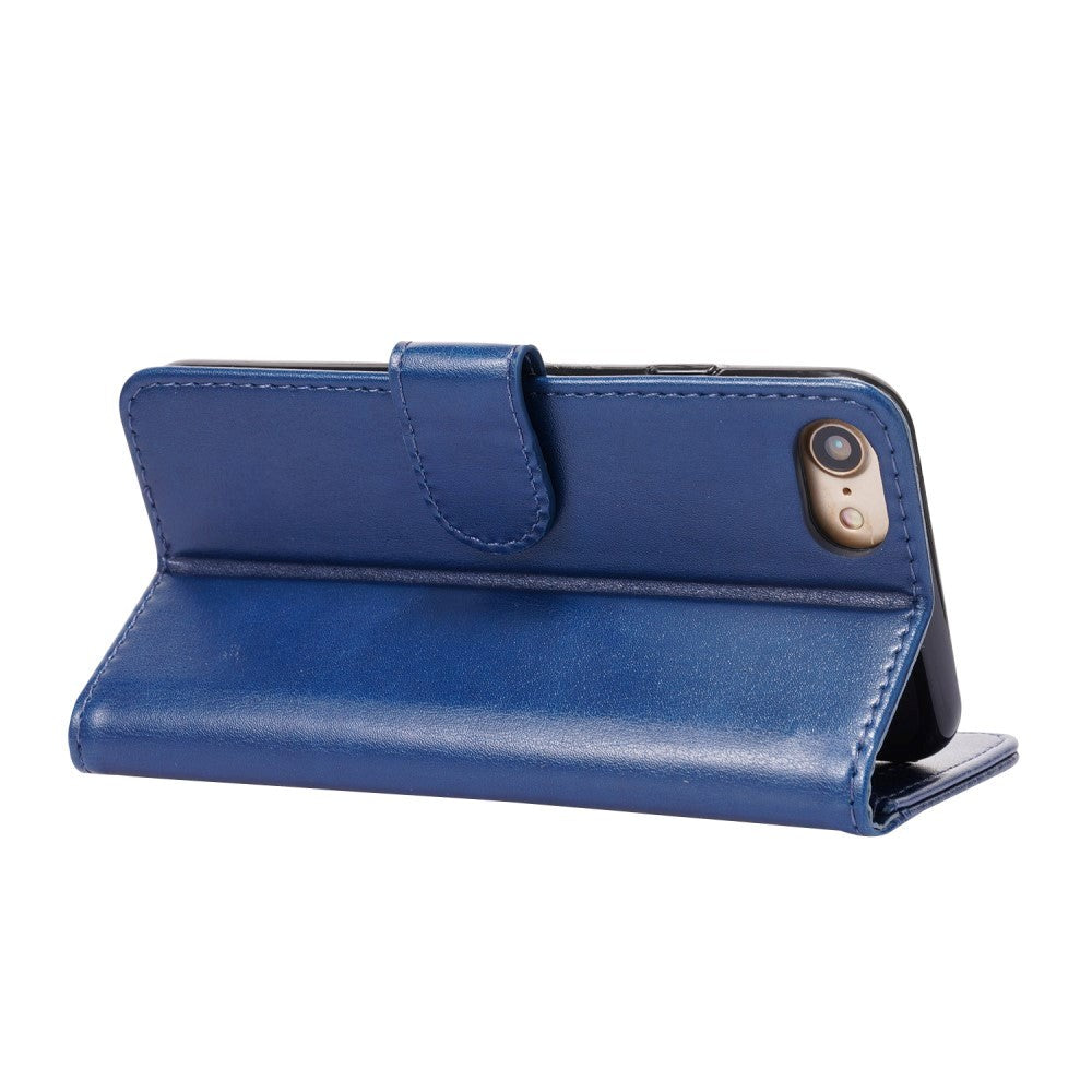 iPhone SE (2022 / 2020) / 8 / 7 Flip Cover m. Lommebok - Vertikal søm - Blå