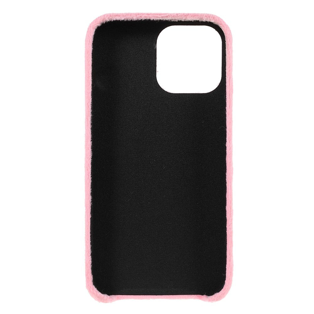 iPhone 13 Pro Plastic Bakdeksel - Plysj Love Beads - Rosa