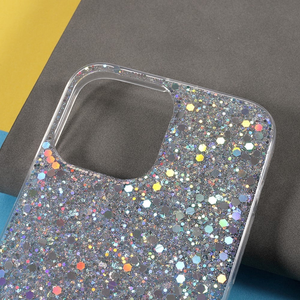 iPhone 13 Mini Glitter Bakdeksel - Sølv