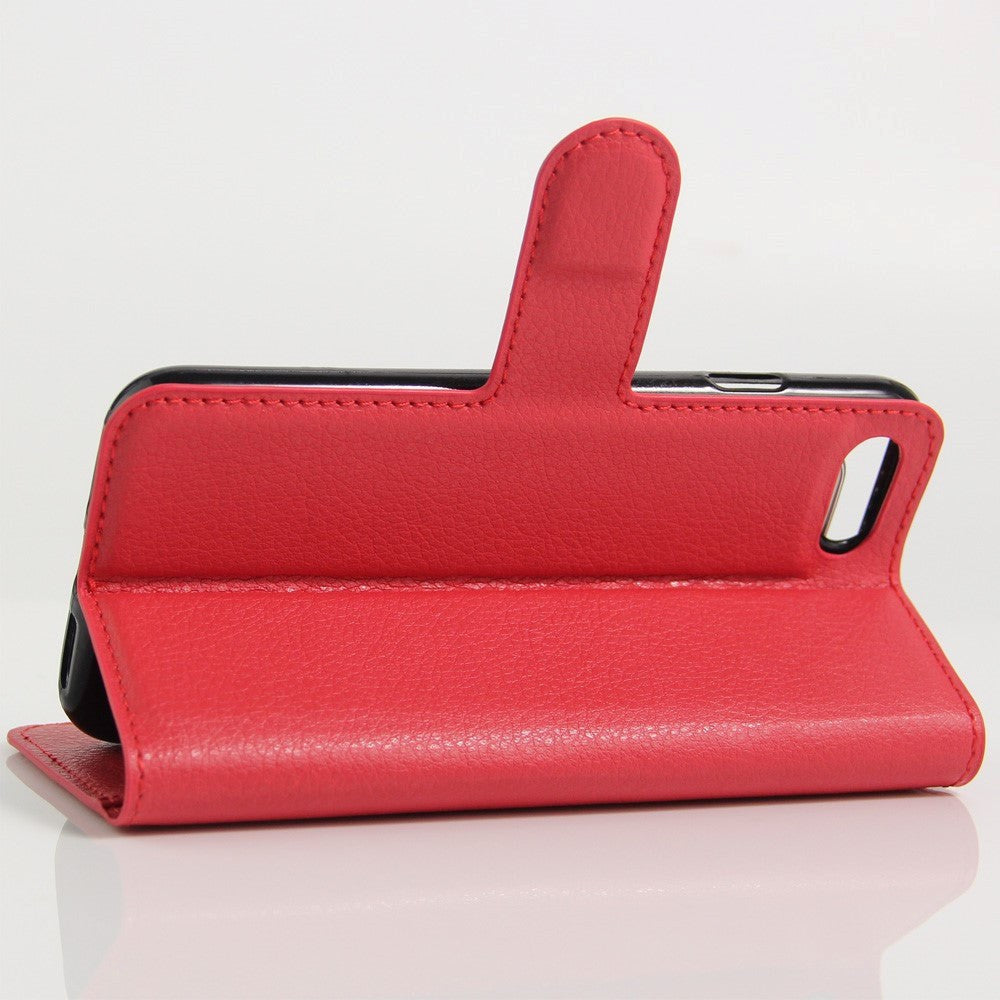 Apple iPhone SE (2022/2020)/8/7 Litchi FlipCover m. Kortholder - Rød