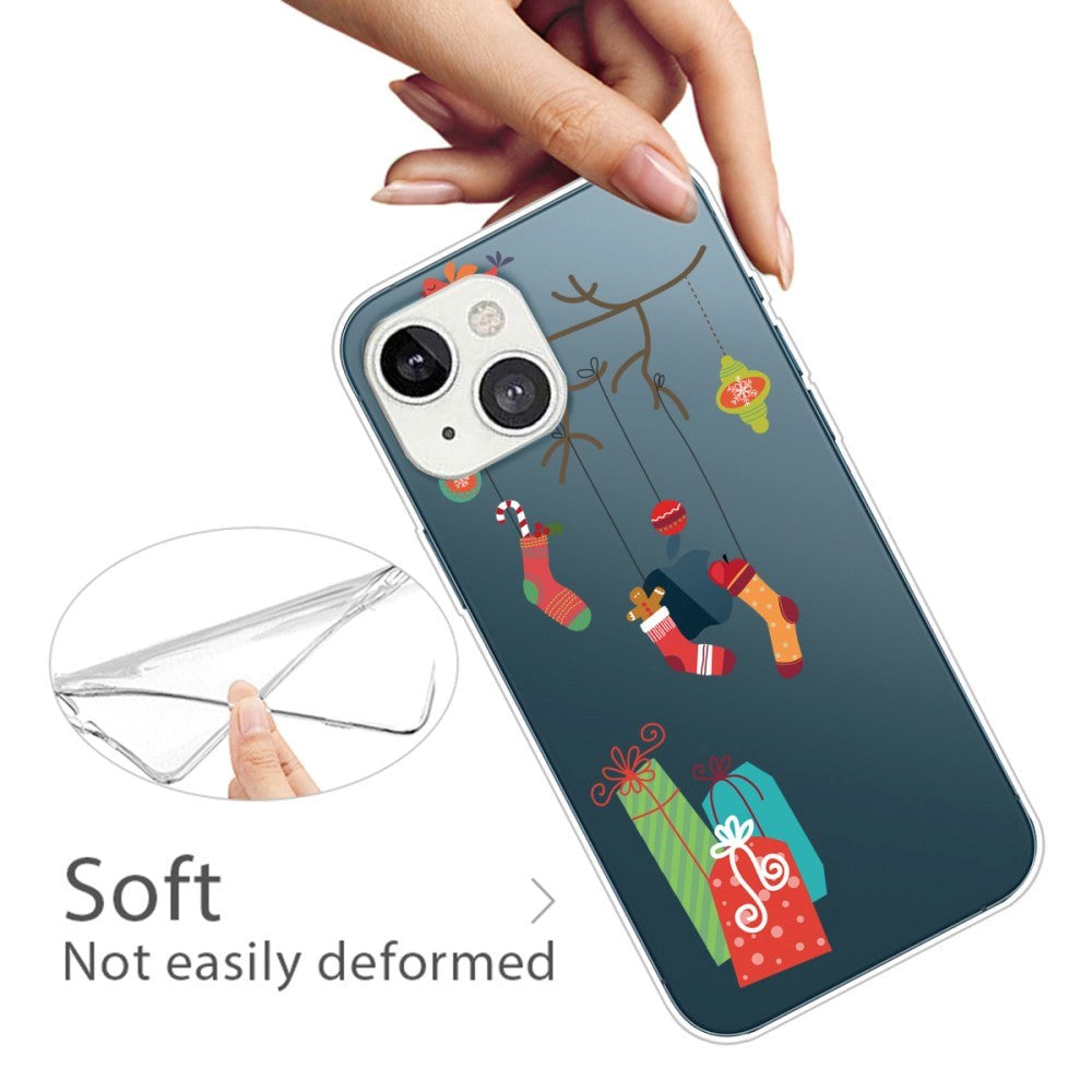 iPhone 13 Plast Juledeksel - Gjennomsiktig - Julegaver