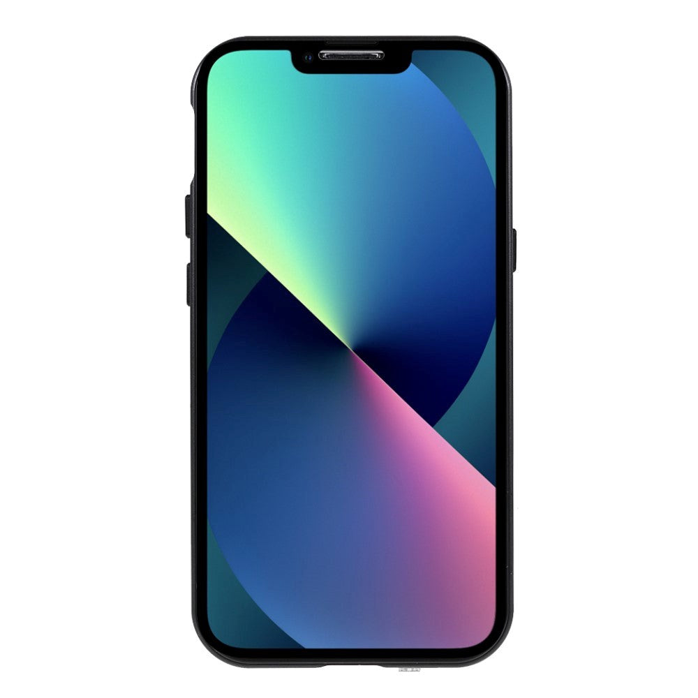 iPhone 13 magnetisk metalldeksel m. Glass foran og bak - svart