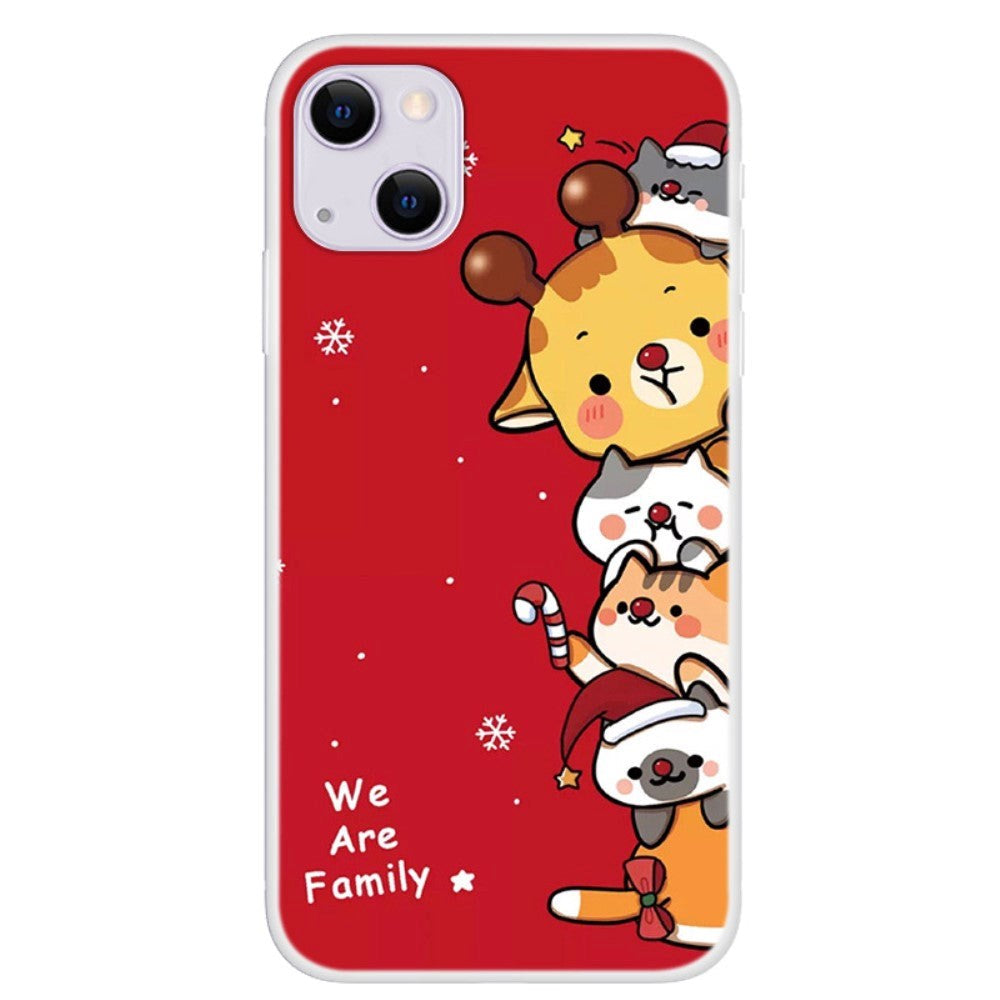 iPhone 13 fleksibelt plast julebakdeksel - hele familien