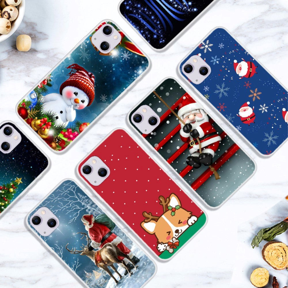 iPhone 13 fleksibelt plast julebakdeksel - hele familien