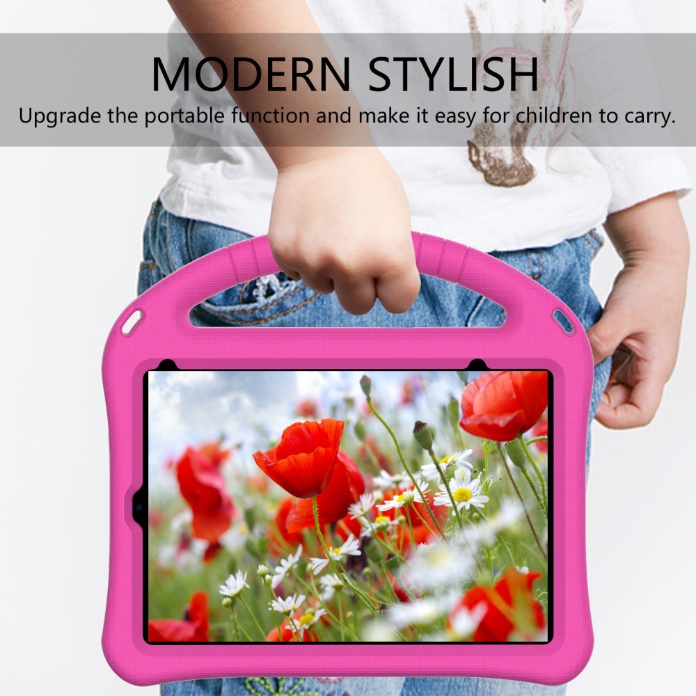 EIDERWOOD barnevennlig deksel for iPad mini (2024) / mini (2021) med støtteben - rosa