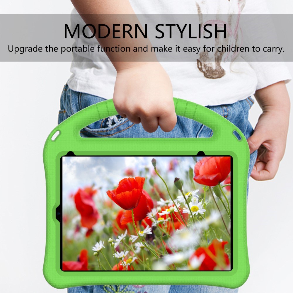 EIDERWOOD Barnevennlig deksel for iPad mini (2024) / mini (2021) med Kickstand - Grønn