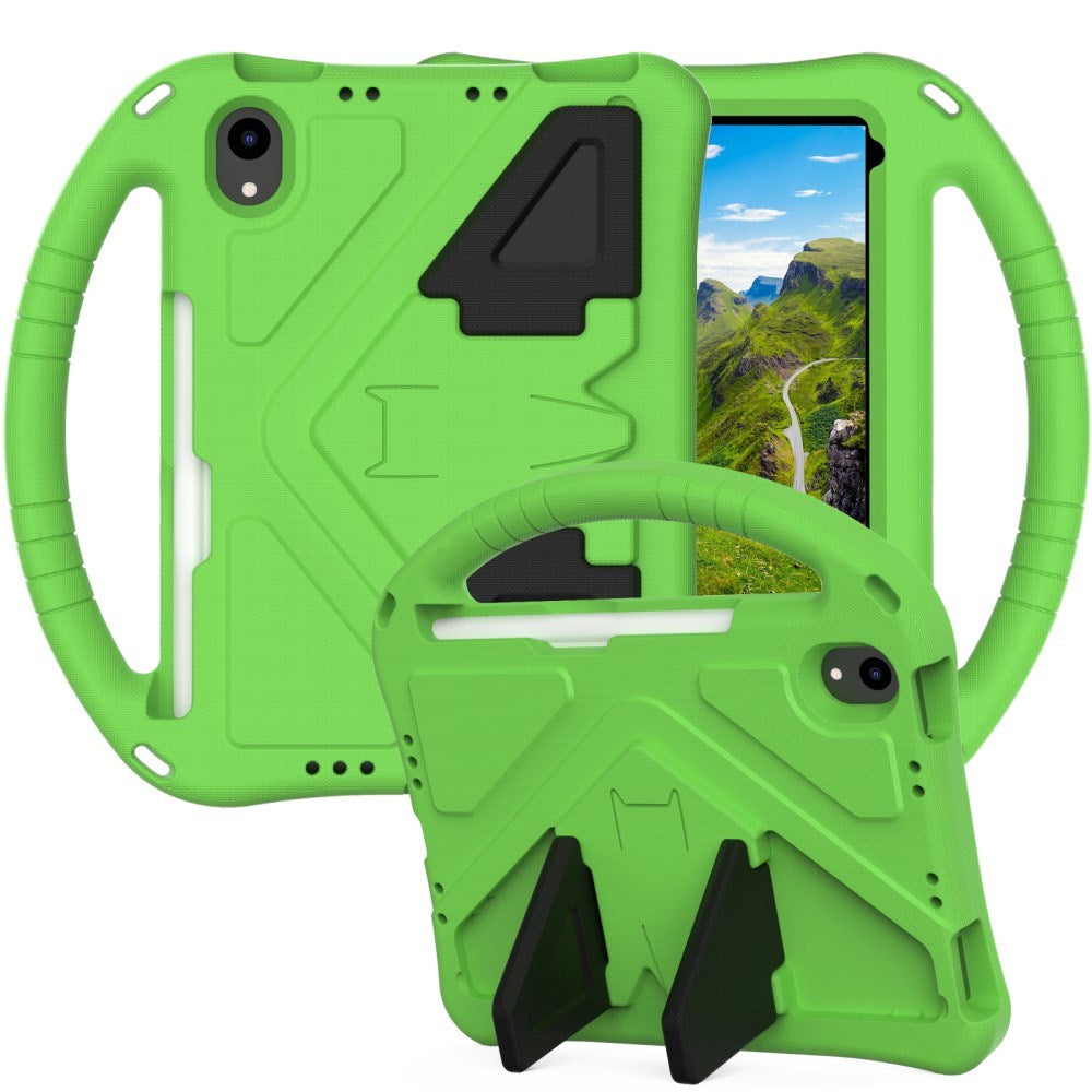EIDERWOOD Barnevennlig deksel for iPad mini (2024) / mini (2021) med Kickstand - Grønn