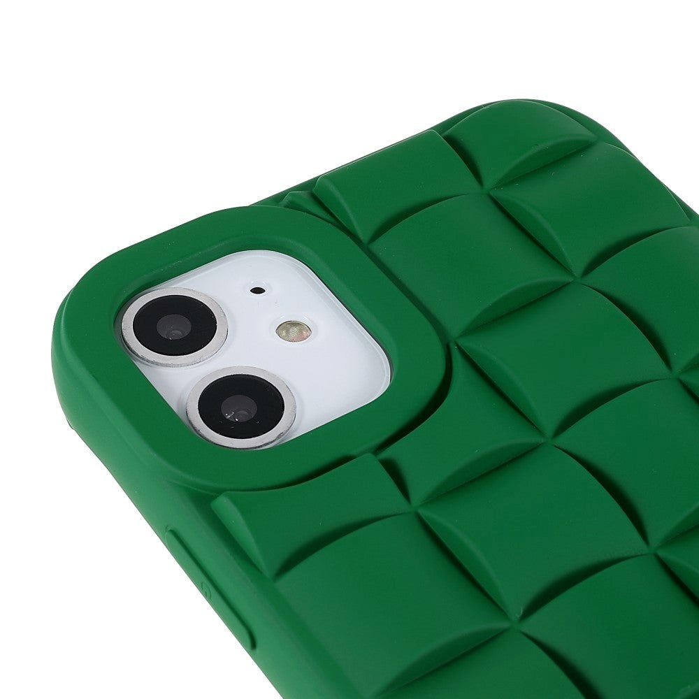 iPhone 11 Gitter Tekstur Silikone Bagside Cover - Grøn