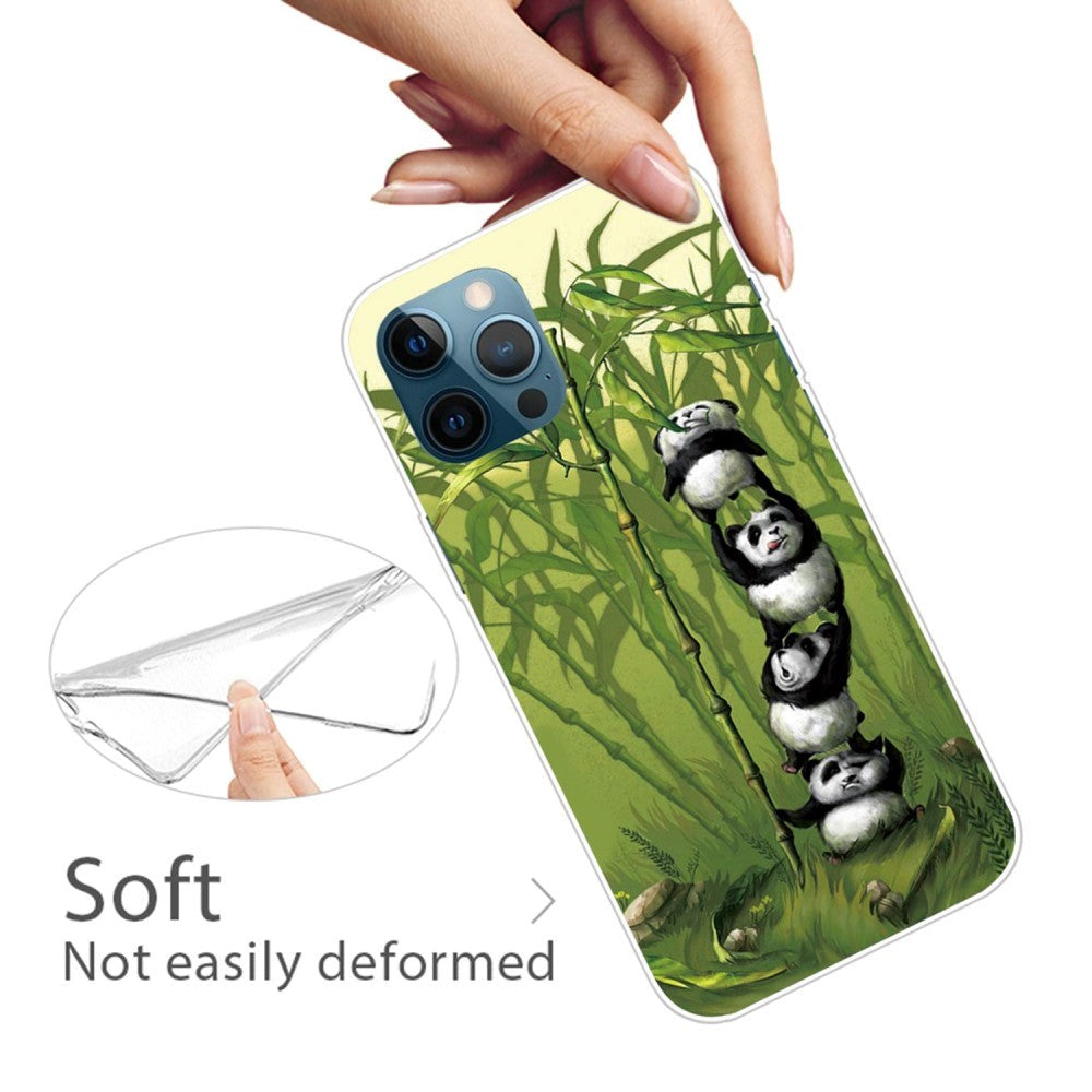 iPhone 14 Pro fleksibelt bakdeksel i mykt plast - Pandaer