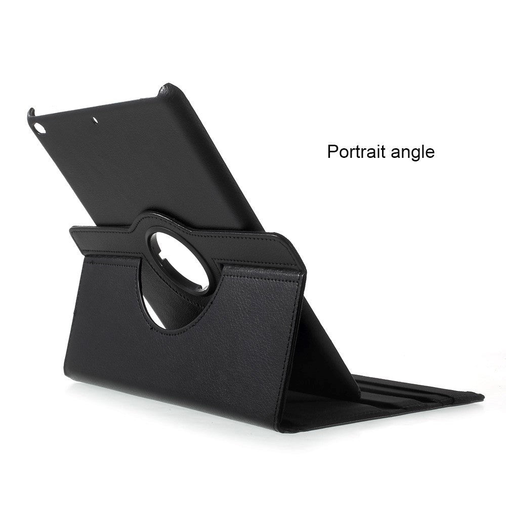 iPad 9.7 (2018-2017) / iPad Air / iPad Air 2 Flip Cover m. 350 graders stående funksjon - svart