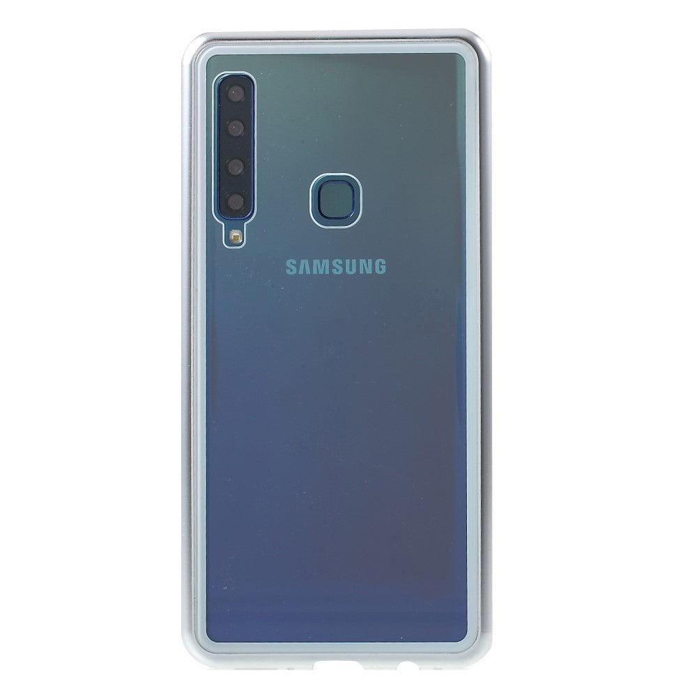 Samsung Galaxy A9 (2018) magnetisk deksel m. Bakside i glass - Hvit